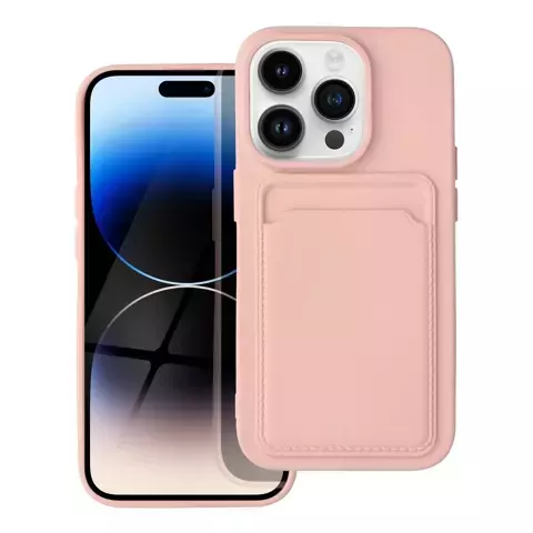 Futerał CARD CASE do IPHONE 14 PRO różowy