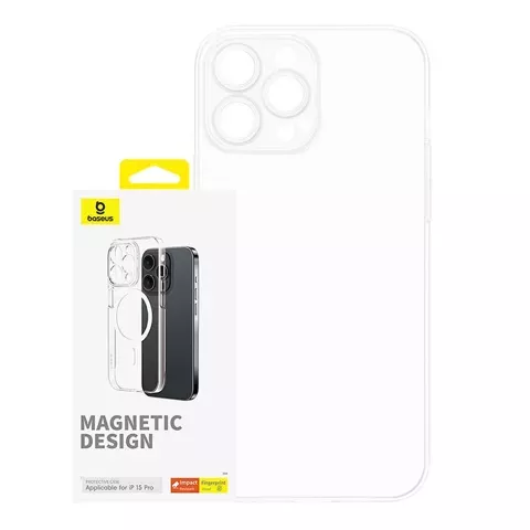 Magnetyczne Etui na telefon do iPhone 15 Pro Baseus OS-Lucent Series (Przezroczysty)