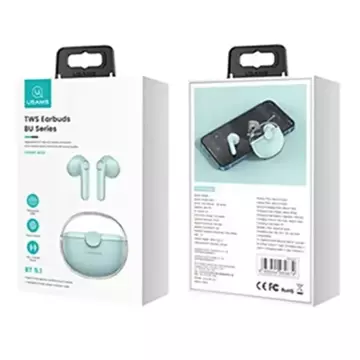  Słuchawki Bluetooth 5.1 USAMS TWS BU series bezprzewodowe zielony/green BHUBU03