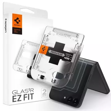 2-Pack Szkło hartowane Spigen Glas.TR ”EZ Fit” do Samsung Galaxy Z Flip 5 clear