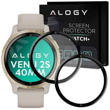 2x Elastyczne Szkło 3D Alogy do Garmin Venu 2s 40mm Black