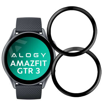 2x Elastyczne Szkło 3D Alogy do Xiaomi Amazfit GTR 3 Black