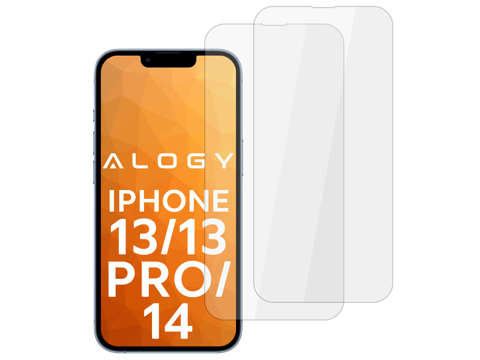 2x Szkło hartowane Alogy na ekran do Apple iPhone 13/ 13 Pro/ 14/ 16e