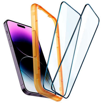 2x Szkło hartowane Spigen ALM Glass FC do Apple iPhone 14 Pro Max Black
