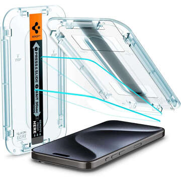 2x Szkło hartowane do iPhone 15 Pro Spigen Glas.TR "EZ FIT" Clear