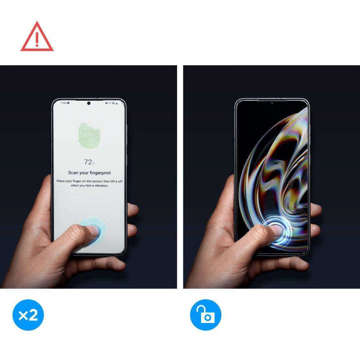 2x Szkło hartowane na ekran telefonu Spigen Glas.Tr EZ FIT do Samsung Galaxy S23 Clear
