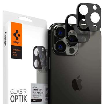 2x Szkło na aparat obiektyw osłona Spigen Optik.TR Camera Protector do iPhone 13 Pro/ 13 Pro Max Graphite