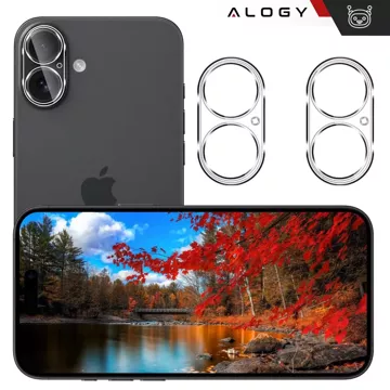 2x Szkło na obiektyw aparat do Apple iPhone 16 / 16 Plus Alogy Lens Protector Pro+ przezroczyste