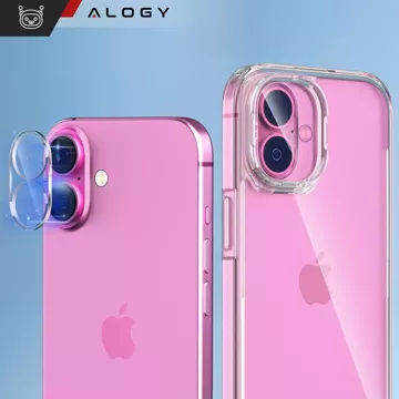 2x Szkło na obiektyw aparat do Apple iPhone 16 / 16 Plus Alogy Lens Protector Pro+ przezroczyste