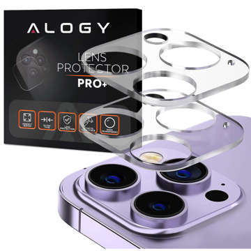 2x Szkło na obiektyw aparat do iPhone 15 Pro / 15 Pro Max Alogy lens clear przezroczyste