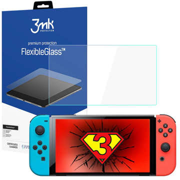 3mk Szkło hybrydowe ochronne Flexible Glass 7H do Nintendo Switch Oled