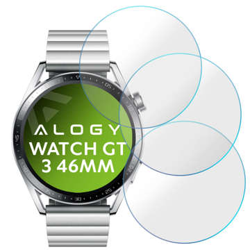 3x Folia hydrożelowa ochronna na ekran Alogy Hydrogel do Huawei Watch GT 3 46mm