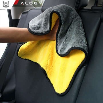 3x Ręcznik samochodowy dwustronny 30x60 cm welurowy Mikrofibra do mycia osuszania samochodu auta ścierka Alogy Car Detailing