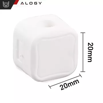 6x Uchwyt magnetyczny na kable Alogy Magnetic Cable Holder 6-pack organizacja kabli do biurka szafki ściany Białe