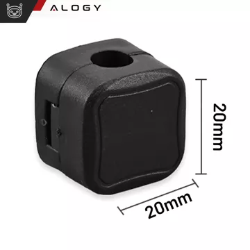 6x Uchwyt magnetyczny na kable Alogy Magnetic Cable Holder 6-pack organizacja kabli do biurka szafki ściany Czarne