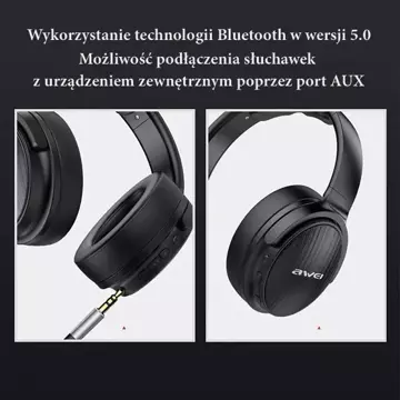 AWEI słuchawki nauszne Bluetooth A780BL czarny