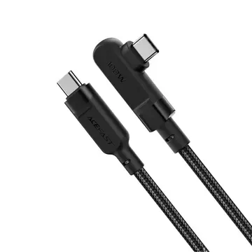 Acefast kątowy kabel USB Typ C - USB Typ C 2m, 100W (20V/5A) czarny (C5-03 Black)