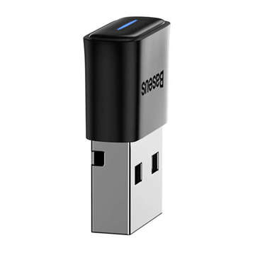 Adapter Baseus 7w1 odbiornik Bluetooth USB 5.0 20m do komputera PC Czarny