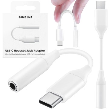 Adapter Samsung EE-UC10JUWEGUS przełączka przejściówka Audio USB-C do JACK 3,5MM Oryginalny Biały