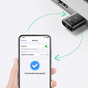 Adapter USB UGREEN CM390 Bluetooth 5.0 (czarny)