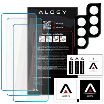 Alogy Glass Pack 3x Szkło hartowane 9H na ekran + 2x Szkło na obiektyw kamerę do Samsung Galaxy S21