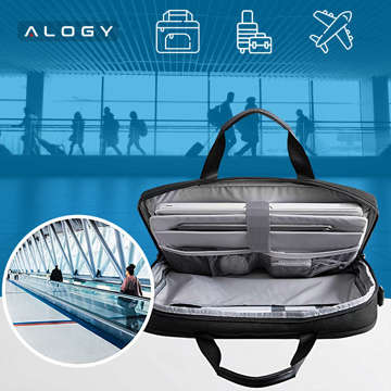 Alogy Torba podróżna ochronna pokrowiec Futerał do laptopa, MacBook'a Air Pro do 15.6" Outdoor Traveller Czarna