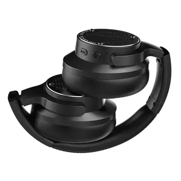 Ausdom bezprzewodowe wokółuszne słuchawki Bluetooth 5.0 ANC (aktywna redukcja szumów) czarny (Bass-One)