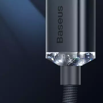 Baseus Crystal Shine Series kabel przewód USB do szybkiego ładowania i transferu danych USB Typ A - Lightning 2,4A 2m fioletowy (CAJY000105)