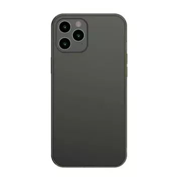 Baseus Frosted Glass Case Sztywne etui z elastyczną ramką iPhone 12 Pro Max Ciemnozielony (WIAPIPH67N-WS06)