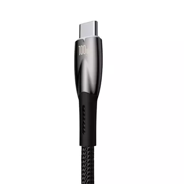 Baseus Glimmer Series kabel do szybkiego ładowania USB-A - USB-C 100W 480Mb/s 1m czarny