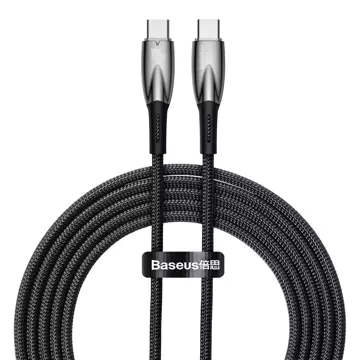 Baseus Glimmer Series kabel do szybkiego ładowania USB-C 480Mb/s PD 100W 2m czarny