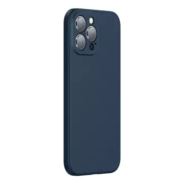 Baseus Liquid Gel Case silikonowe etui pokrowiec do iPhone 13 Pro Max niebieski (ARYT000803)