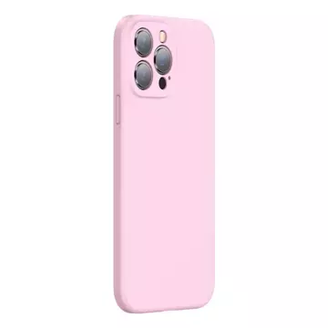 Baseus Liquid Gel Case silikonowe etui pokrowiec do iPhone 13 Pro różowy (ARYT001004)