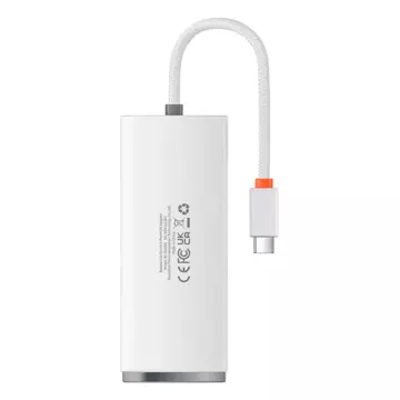 Baseus Lite Series przejściówka HUB USB Typ C - 4x USB 3.0 25cm biały (WKQX030302)