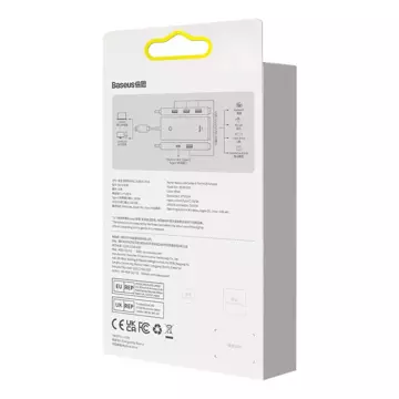 Baseus Lite Series przejściówka HUB USB Typ C - 4x USB 3.0 25cm biały (WKQX030302)