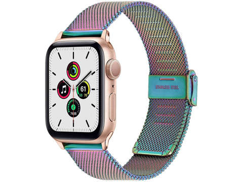 Bransoleta Milanese pasek Alogy do Apple Watch 42/44/45/49mm Wielokolorowa