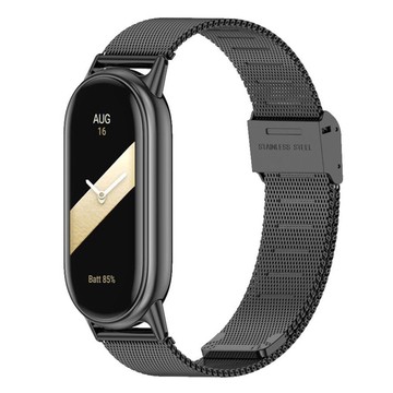 Bransoleta na zegarek Opaska do smartwatcha 15mm do Xiaomi Mi Band 8 / 8 NFC / 9 / 9 NFC Czarna