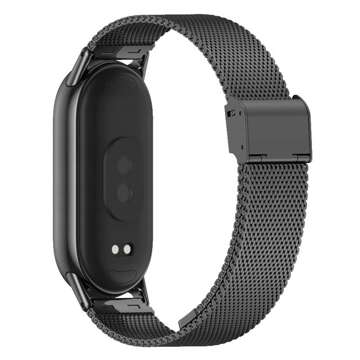 Bransoleta na zegarek Opaska do smartwatcha 15mm do Xiaomi Mi Band 8 / 8 NFC / 9 / 9 NFC Czarna