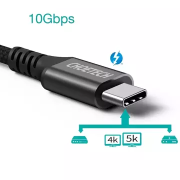 Choetech kabel przewód szybkie ładowanie USB Typ C - USB Typ C 3.2 Gen 2 100W Power Delivery 2m czarny (XCC-1007)