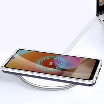 Clear 3in1 etui do Samsung Galaxy A32 5G żelowy pokrowiec z ramką niebieski