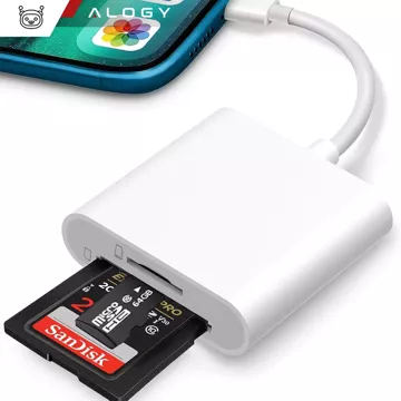 Czytnik kart pamięci Alogy SD Micro Card Reader do iPhone adapter przejściówka USB-C