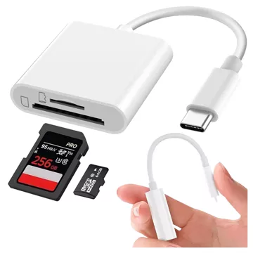 Czytnik kart pamięci Alogy SD Micro Card Reader do iPhone adapter przejściówka USB-C