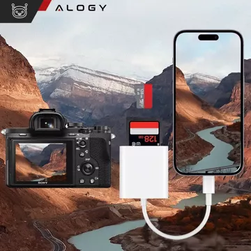 Czytnik kart pamięci Alogy SD Micro Card Reader do iPhone adapter przejściówka USB-C