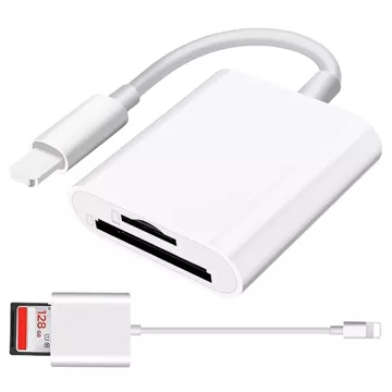 Czytnik kart pamięci Alogy SD Micro Card Reader do iPhone iPad adapter przejściówka Lightning