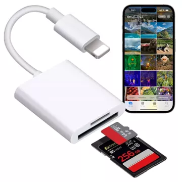 Czytnik kart pamięci Alogy SD Micro Card Reader do iPhone iPad adapter przejściówka Lightning