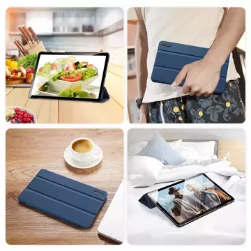 DUX DUCIS Domo składany pokrowiec etui na tablet z funkcją Smart Sleep podstawka Samsung Galaxy Tab A7 10.4'' 2020 niebieski