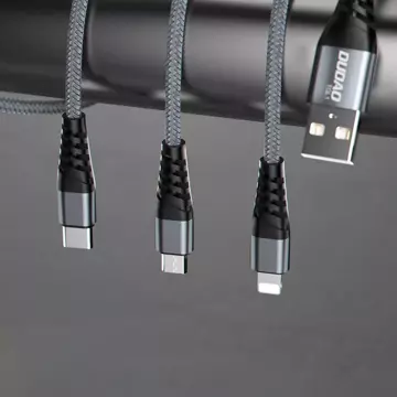 Dudao kabel przewód USB – USB Typ C 6A 1 m szary (TGL1T)