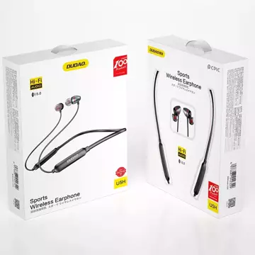 Dudao sportowe bezprzewodowe słuchawki Bluetooth 5.0 neckband szare (U5H-Grey)