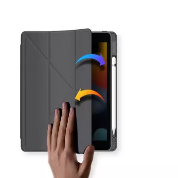 Dux Ducis Magi etui do iPad 10.2'' 2021 / 2020 / 2019 pokrowiec smart cover z podstawką i schowkiem na Apple Pencil szary