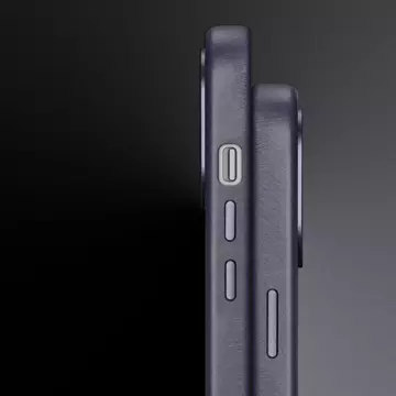 Dux Ducis Naples etui iPhone 14 Plus magnetyczny skórzany pokrowiec MagSafe niebieskie